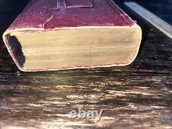 Antique 1862 Civil War Era HOLY BIBLE Red Leather Wallet Binding Pocket NY VG