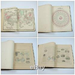 Antique 1863 Johnsons New Illustrated Family Atlas Civil War Era RARE COMPLETE