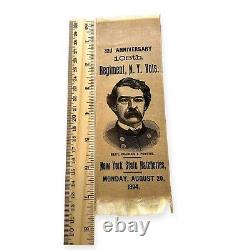 Antique 1893 32nd Anniversary 108th Regiment New York State Ribbon Civil War