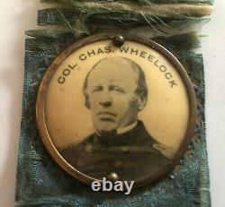 Antique 1901 American Civil War NY Regiment Col. Wheelock Reunion Badge