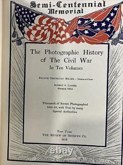 Antique 1912 The Photographic History Of The CIVIL War 10 Volume Book Set