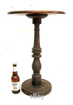 Antique 19th C. Candle Stand Civil War Era with1863 NY Draft Riots Note Affixed