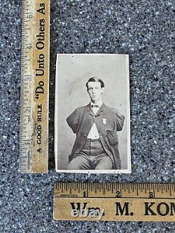 Antique CDV Card Alfred Stratton Amputee Civil War Union Army Soldier Photo NY