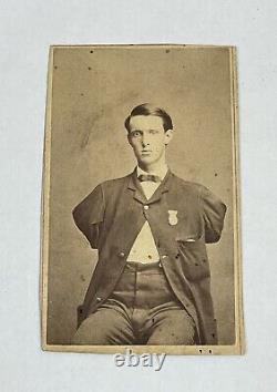 Antique CDV Card Alfred Stratton Amputee Civil War Union Army Soldier Photo NY