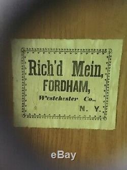 Antique CIVIL WAR INFANTRY DRUM, Richard Mein, Fordham, Westchester Co, NY