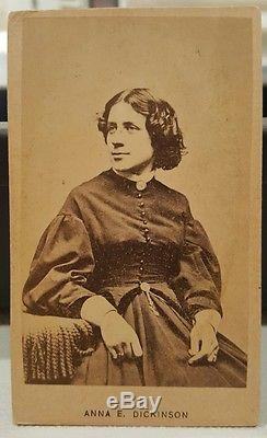 Antique CIVIL War Era Anti Slavery Abolitionist Suffragette Pa Ct Ny CDV Photos