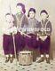 Antique Civil War Era Zouave Children Drum Flag Woodwind Ny Rare Fine Cdv Photo