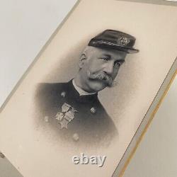 Antique Cabinet Card Photograph Man GAR Military Civil War Veteran Brooklyn NY