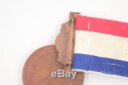 Antique Civil War 1893 Gettysburg Veteran New York Day Copper Medal US GAR