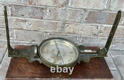 Antique Civil War Era J. T. Hobby New York Brass Railroad Surveyors Compass & Box