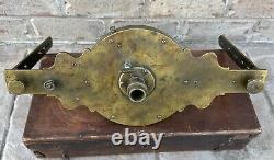 Antique Civil War Era J. T. Hobby New York Brass Railroad Surveyors Compass & Box