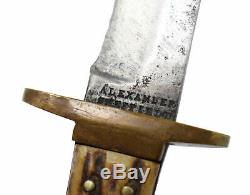 Antique Civil War Side Knife Imported by R. H. Alexander, New York Sheffield