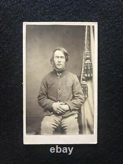 Antique Elmira New York Civil War Soldier In Uniform Cdv Photo