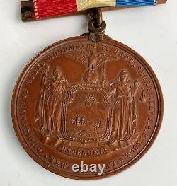 Antique Gettysburg Civil War reunion bronze medal Dedication New York Day 1893