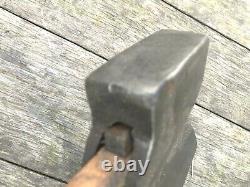 Antique I. Blood Hewing Axe Ballston, NY Pre-Civil War c1824-1851 Broad Axe WOW