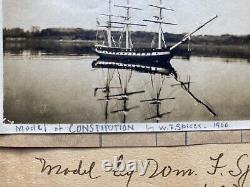 Antique Photos USS Constitution Model Ship Built Civil War Capt William F Spicer