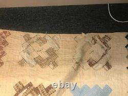 Antique Pre CIVIL War 1858 Hand Stitched Signature Quilt Buttermilk Falls Ny