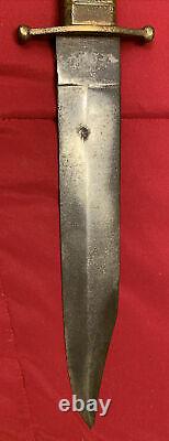 Antique Tiffany & Co New York Bowie Knife CIVIL War Era 1837- Brass Fittings