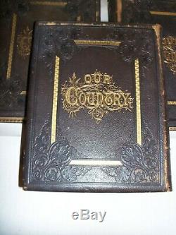 Antique, c 1877, OUR COUNTRY by Benson Lossing, Civil War, First Edition, 3 Vol
