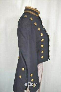 Antique military uniform jacket Cadet NY MA Civil War Ear 19th c original 1880
