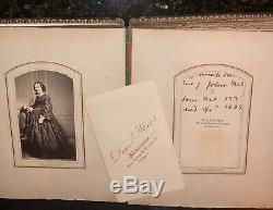 Antique photo album and CDVs civil war and later Philadelphia New York