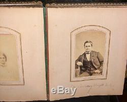 Antique photo album and CDVs civil war and later Philadelphia New York