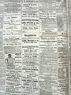 August 1865 bound volume NY Evening Post newspapers CIVIL WAR & RECONSTRUCTION