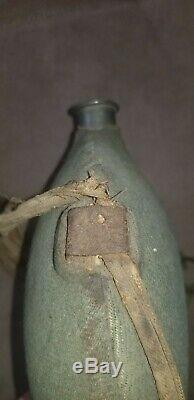 Authentic civil war canteen New York Depot with original cover, spout