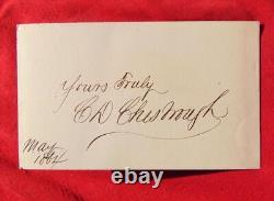 Autographed CDV Photo NY Civil War Soldier NY 18th Calvary Charles Chesbrough