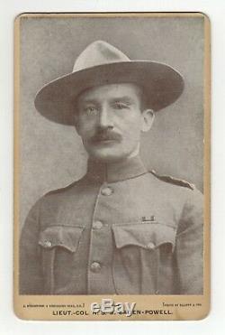 BADEN POWELL 1900 Victorian Cabinet Card The Founder of The Boy Scouts RARE