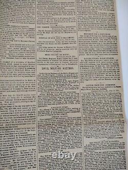 BATTLE OF BULL RUN NY TRIBUNE JULY 22 1861 CIVIL WAR UNION LOSS Manassas