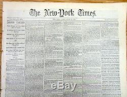 BEST1865 NY Times CIVIL WAR newspaper LINCOLN ASSASSIN JOHN WILKES BOOTH KILLED