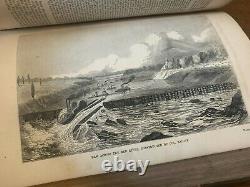 Beautiful Leather- Military & Naval History of the Rebellion (1866) W. J. Tenney