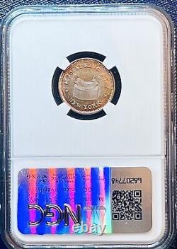 Beautiful NGC MS-64 RB Mittnacht's Eagles Safe Civil War Token, NY-630BA-2a