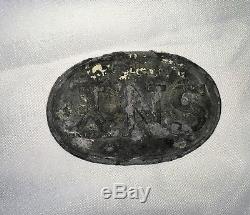 Belt Plate, State of New York, Civil War lead filler shipwreck recovery