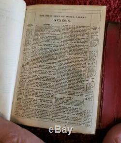 Bible New York American Bible Society small leather Civil War Era 1864 Edt LOT 4