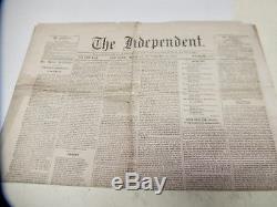 Big Collection CIVIL War Newspapers The Independent Ny 1861-66 101 Issues