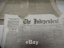 Big Collection CIVIL War Newspapers The Independent Ny 1861-66 101 Issues