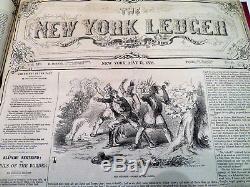 Bound New York Ledger 1858 Newspaper Pre Civil War One Full Year Great Read N/R