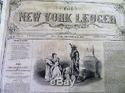 Bound New York Ledger 1858 Newspaper Pre Civil War One Full Year Great Read N/R