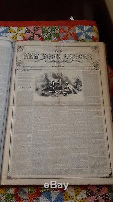 Bound New York Ledger 1860-1861 CIVIL WAR Abraham Lincoln Election