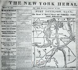 Bound THE NEW YORK HERALD for January 1 thru March 31,1862 Civil War free s&h