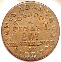 Buffalo New York James Adams Civil War Store Card Token NY 105A-1a Tobacco Cigar