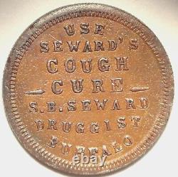 Buffalo New, York S B Seward's Cough Cure Civil War Store Card Token NY 105P-1a