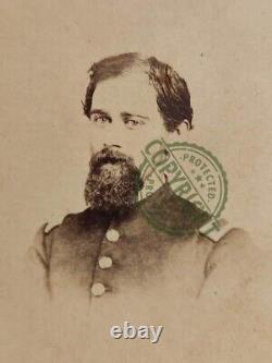 Bust view CDV of Franklin O. Sherman of the 10th and 6th NY Heavy Artillery