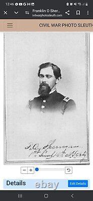 Bust view CDV of Franklin O. Sherman of the 10th and 6th NY Heavy Artillery