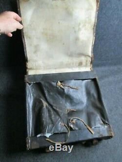 C. 1860s CIVIL WAR UNION LEATHER INFANTRY BACKPACK HAVERSACK 13TH NY G. W. VARIN