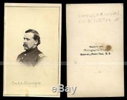 CDV Photo ID'd Civil War Soldier Captain Rudgers 105th NY Confederate Prison POW