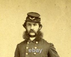 CDV Union Field Officer With Sword Ny Photographer