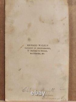 CDV of Charles W. Barritt 114th NY infantry signed Lincklean, Chenango County